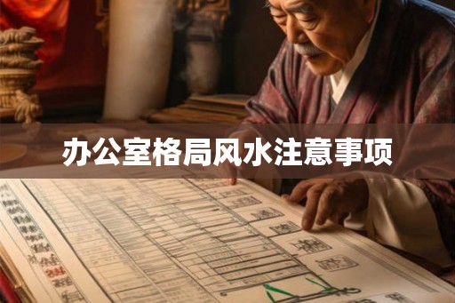 办公室格局风水注意事项