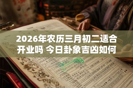 2026年农历三月初二适合开业吗 今日卦象吉凶如何