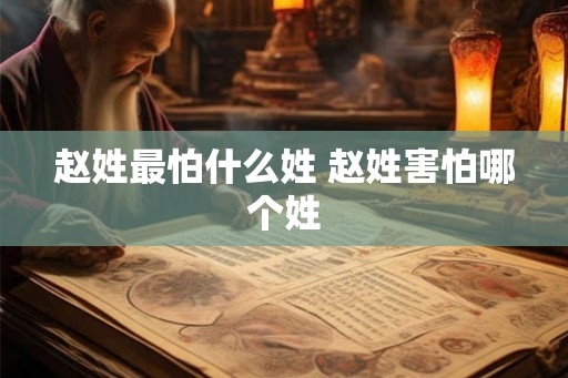 赵姓最怕什么姓 赵姓害怕哪个姓