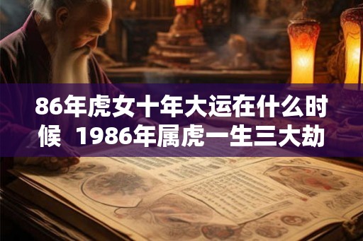 86年虎女十年大运在什么时候  1986年属虎一生三大劫难