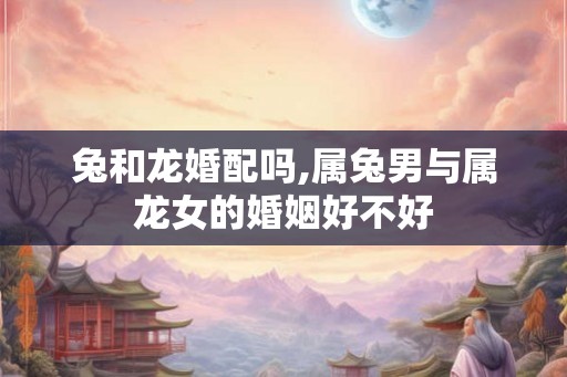 兔和龙婚配吗,属兔男与属龙女的婚姻好不好