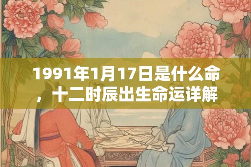1991年1月17日是什么命，十二时辰出生命运详解