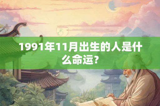1991年11月出生的人是什么命运？