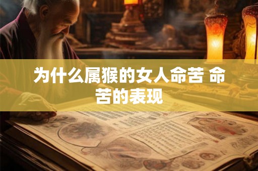 为什么属猴的女人命苦 命苦的表现