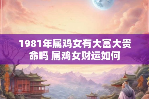 1981年属鸡女有大富大贵命吗 属鸡女财运如何