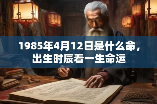 1985年4月12日是什么命，出生时辰看一生命运