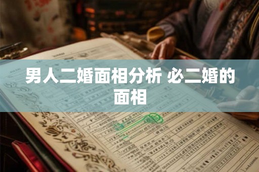 男人二婚面相分析 必二婚的面相