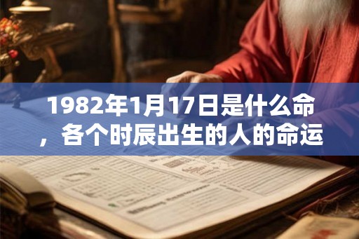 1982年1月17日是什么命，各个时辰出生的人的命运