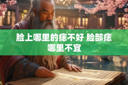 脸上哪里的痣不好 脸部痣哪里不宜