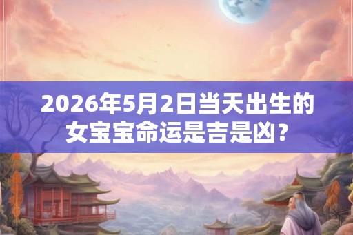 2026年5月2日当天出生的女宝宝命运是吉是凶？