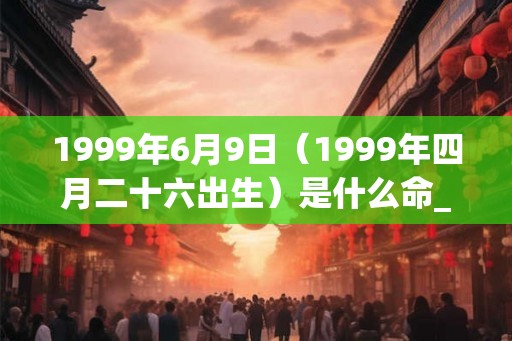 1999年6月9日（1999年四月二十六出生）是什么命_命运如何