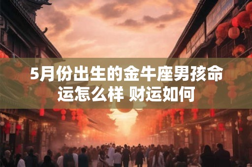 5月份出生的金牛座男孩命运怎么样 财运如何