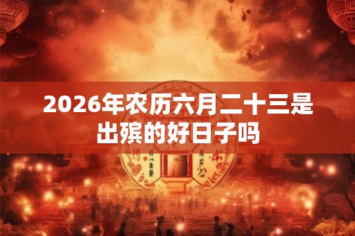 2026年农历六月二十三是出殡的好日子吗
