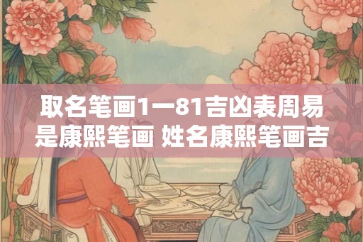 取名笔画1一81吉凶表周易是康熙笔画 姓名康熙笔画吉凶查询
