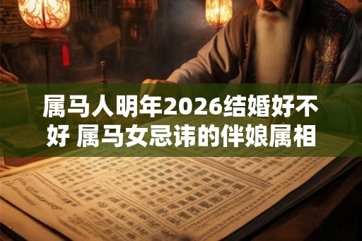 属马人明年2026结婚好不好 属马女忌讳的伴娘属相