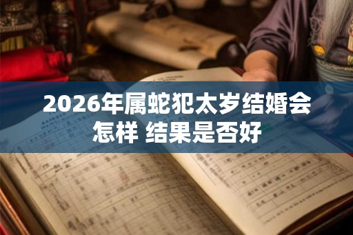 2026年属蛇犯太岁结婚会怎样 结果是否好