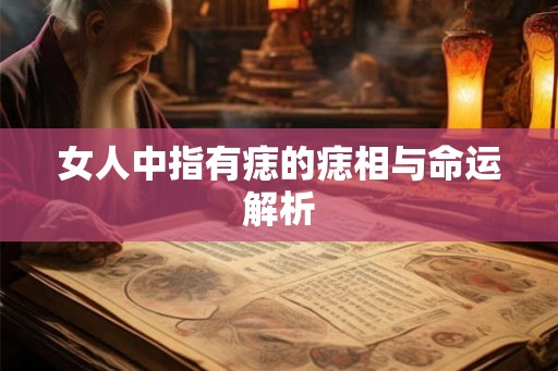 女人中指有痣的痣相与命运解析