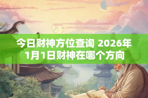 今日财神方位查询 2026年1月1日财神在哪个方向