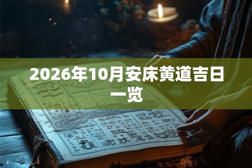 2026年10月安床黄道吉日一览