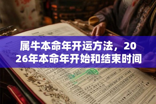 属牛本命年开运方法，2026年本命年开始和结束时间