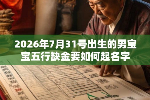 2026年7月31号出生的男宝宝五行缺金要如何起名字