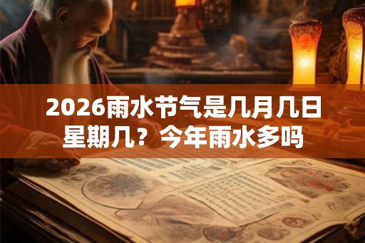 2026雨水节气是几月几日星期几?今年雨水多吗 2026雨水节气是几月几日星期几?今年雨水多吗
