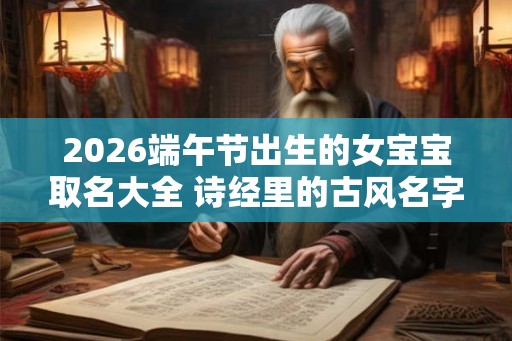 2026端午节出生的女宝宝取名大全 诗经里的古风名字