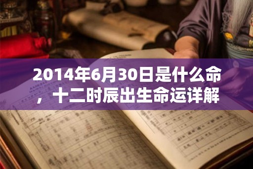 2014年6月30日是什么命，十二时辰出生命运详解