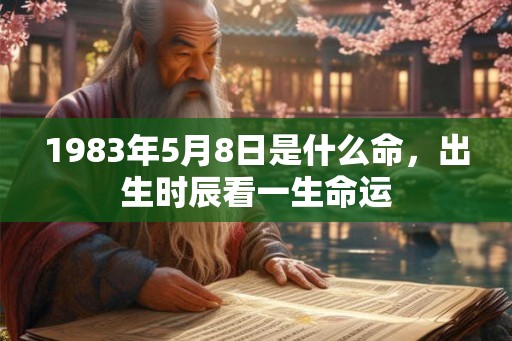 1983年5月8日是什么命，出生时辰看一生命运