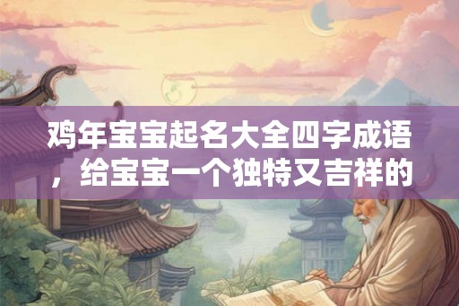 鸡年宝宝起名大全四字成语，给宝宝一个独特又吉祥的名字