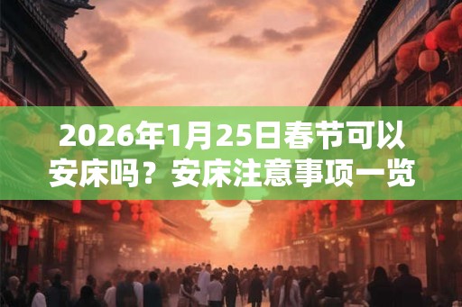 2026年1月25日春节可以安床吗？安床注意事项一览！
