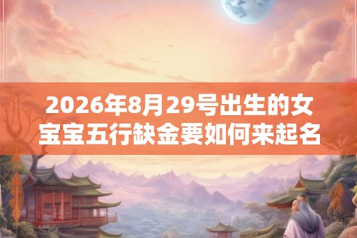 2026年8月29号出生的女宝宝五行缺金要如何来起名
