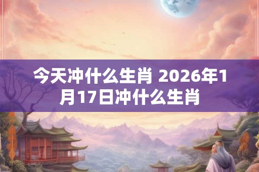 今天冲什么生肖 2026年1月17日冲什么生肖