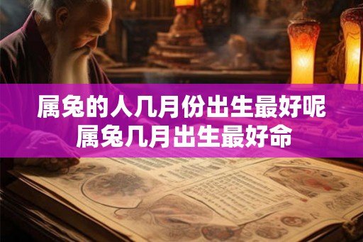 属兔的人几月份出生最好呢 属兔几月出生最好命