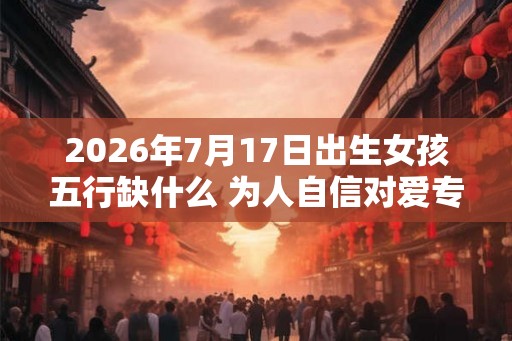2026年7月17日出生女孩五行缺什么 为人自信对爱专一