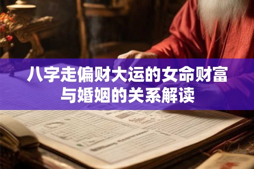 八字走偏财大运的女命财富与婚姻的关系解读 八字走偏财大运的女命财富与婚姻的关系解读