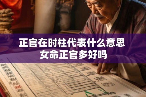 正官在时柱代表什么意思 女命正官多好吗