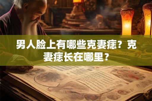 男人脸上有哪些克妻痣？克妻痣长在哪里？