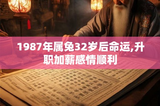 1987年属兔32岁后命运,升职加薪感情顺利