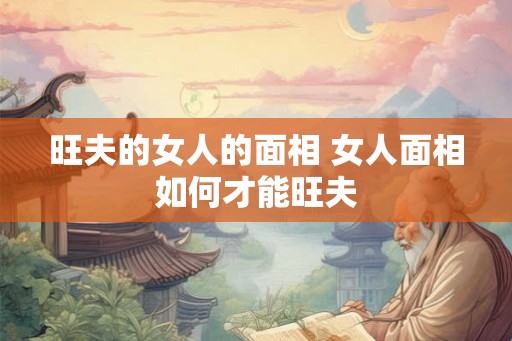 旺夫的女人的面相 女人面相如何才能旺夫