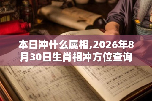 本日冲什么属相,2026年8月30日生肖相冲方位查询
