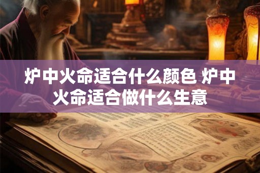 炉中火命适合什么颜色 炉中火命适合做什么生意