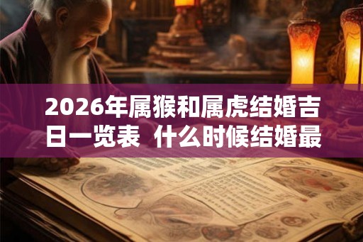 2026年属猴和属虎结婚吉日一览表  什么时候结婚最好