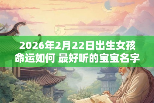 2026年2月22日出生女孩命运如何 最好听的宝宝名字