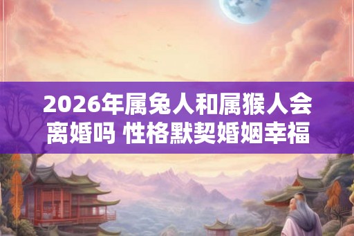 2026年属兔人和属猴人会离婚吗 性格默契婚姻幸福