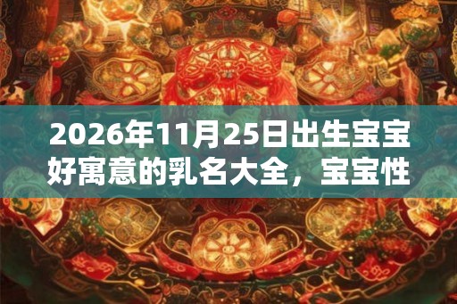 2026年11月25日出生宝宝好寓意的乳名大全，宝宝性格如何？