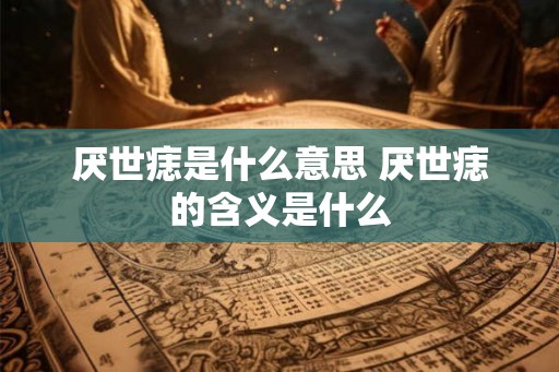 厌世痣是什么意思 厌世痣的含义是什么 厌世痣是什么意思 厌世痣的含义是什么