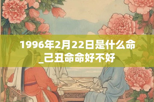 1996年2月22日是什么命_己丑命命好不好