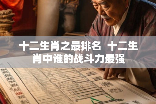 十二生肖之最排名  十二生肖中谁的战斗力最强