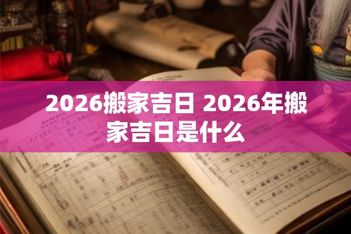 2026搬家吉日 2026年搬家吉日是什么